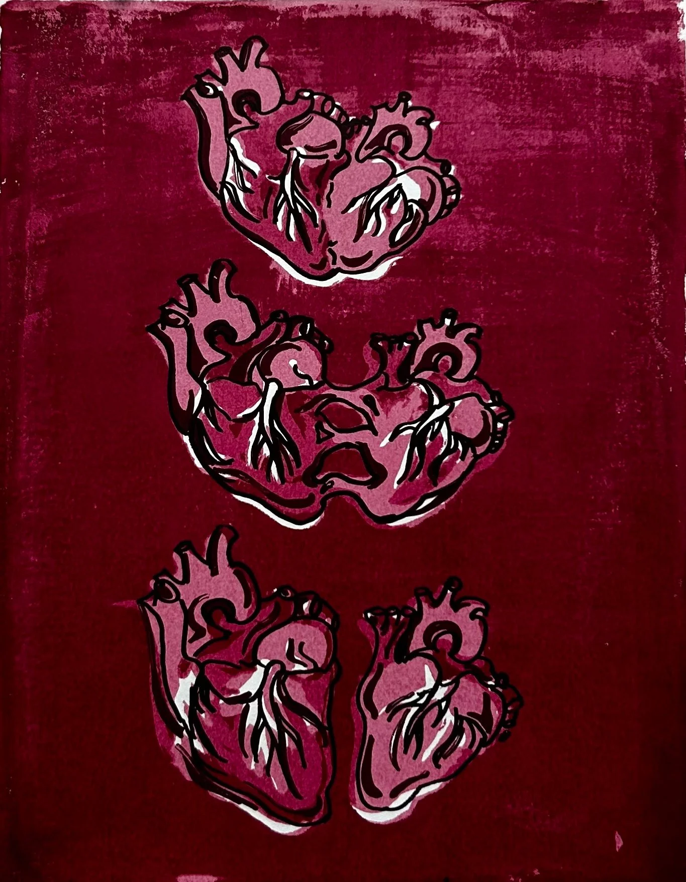 " Grows apart " 2023,
Silkscreen printing