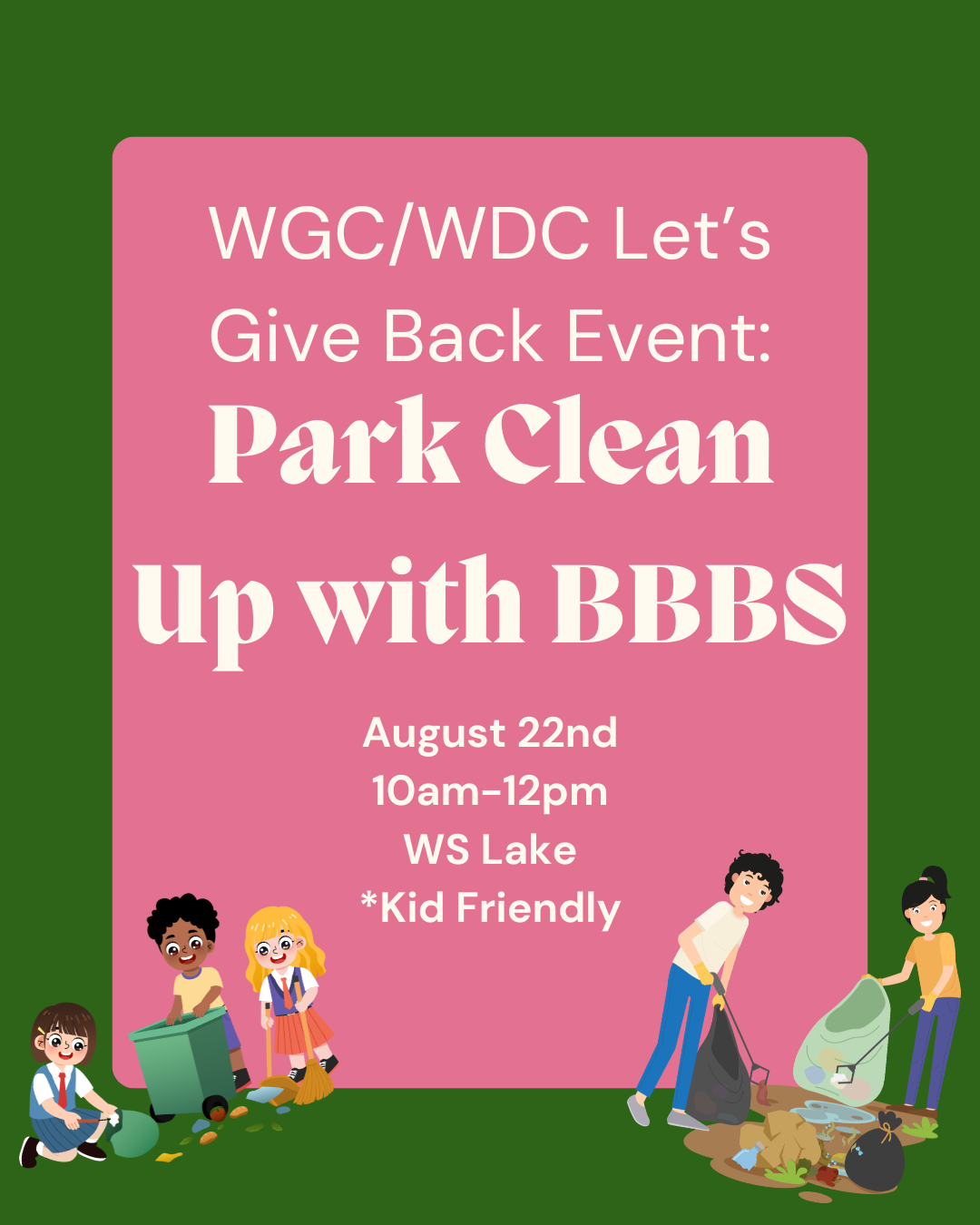 Let's Give Back Event: Park Clean Up with BBBS