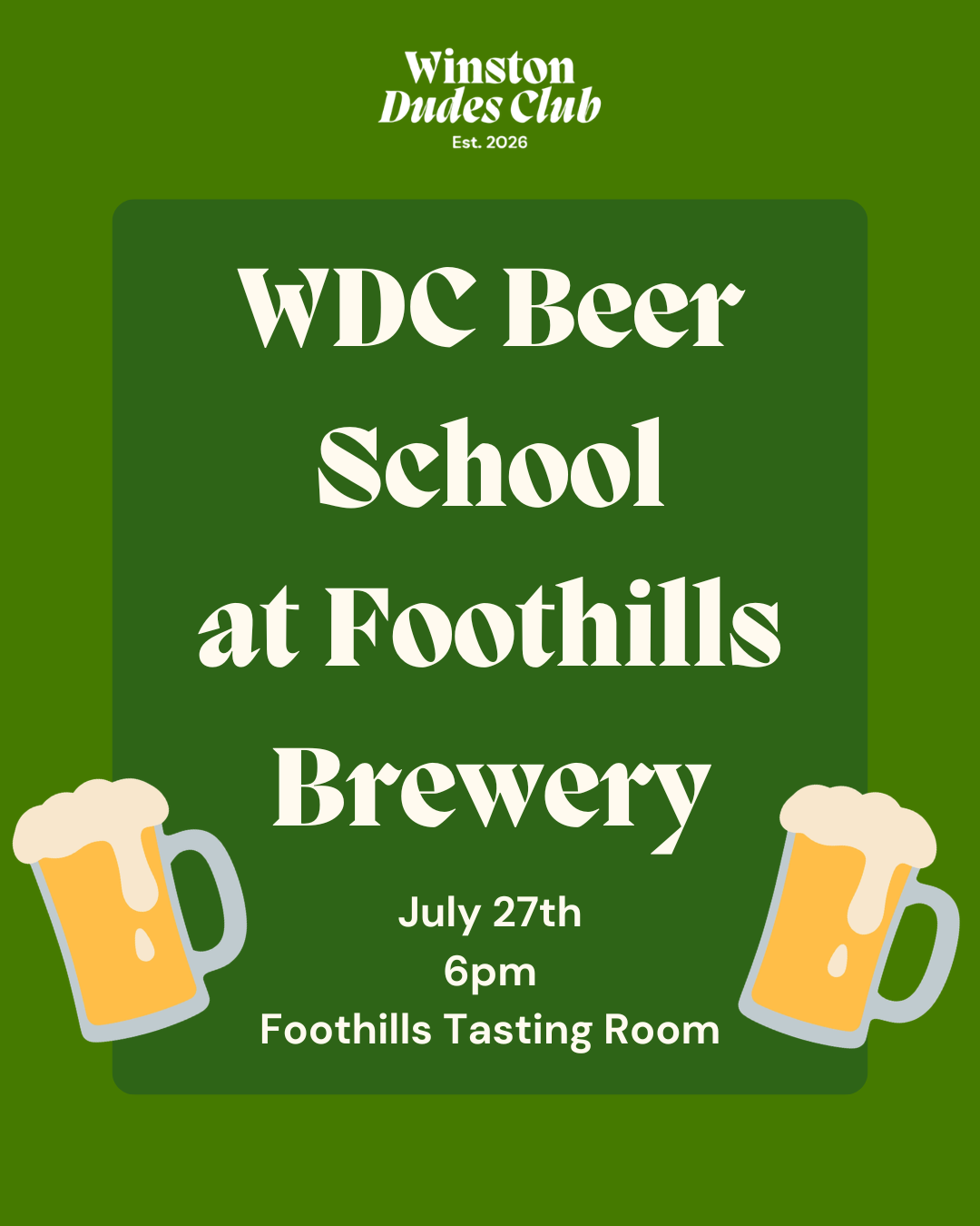 WDC Beer School at Foothills Brewing