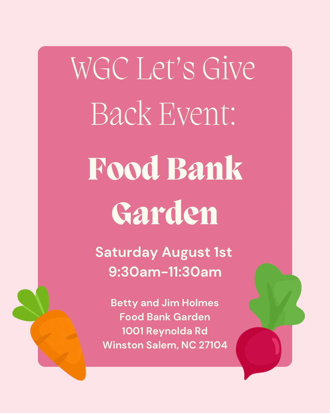 Let's Give Back: Volunteer at Food Bank Garden