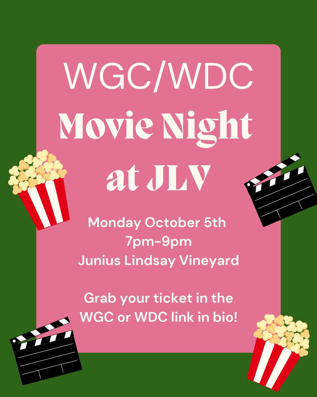 WGC/WDC Outdoor Movie Night at JVL