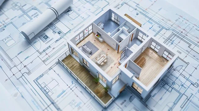 3d blueprint house layout