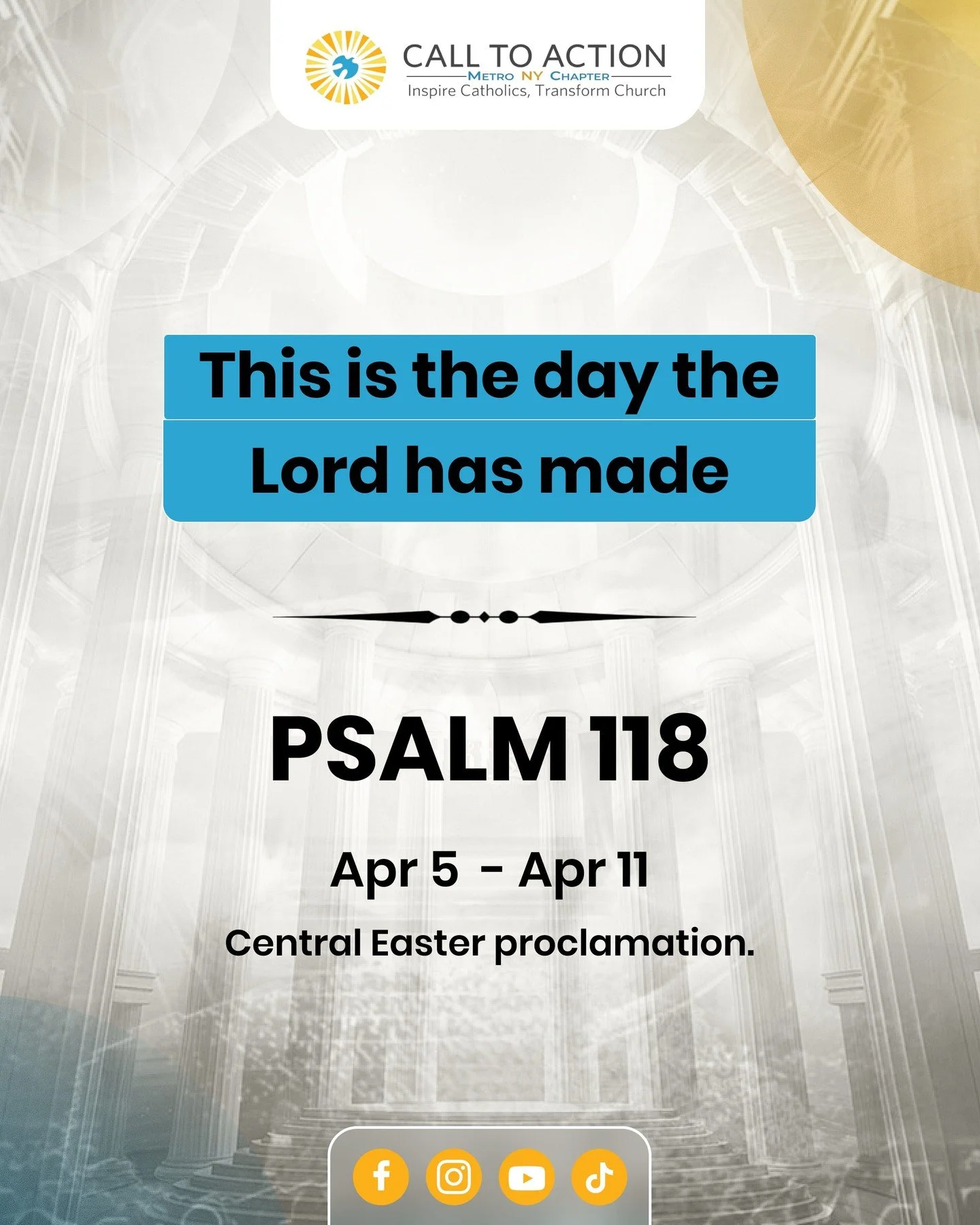 The joy of the resurrection calls us to see every day as a gift and an opportunity for renewal. As we embrace this Easter proclamation, let&rsquo;s allow that spirit of gratitude to guide our work in transforming the church and ourselves. ☀️✨

#CTAMe