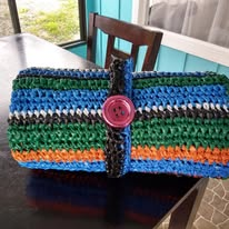 Crocheting mats for the homeless men in San Jose, CR was so fun