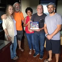 Some families received a set of kids books as a love gift