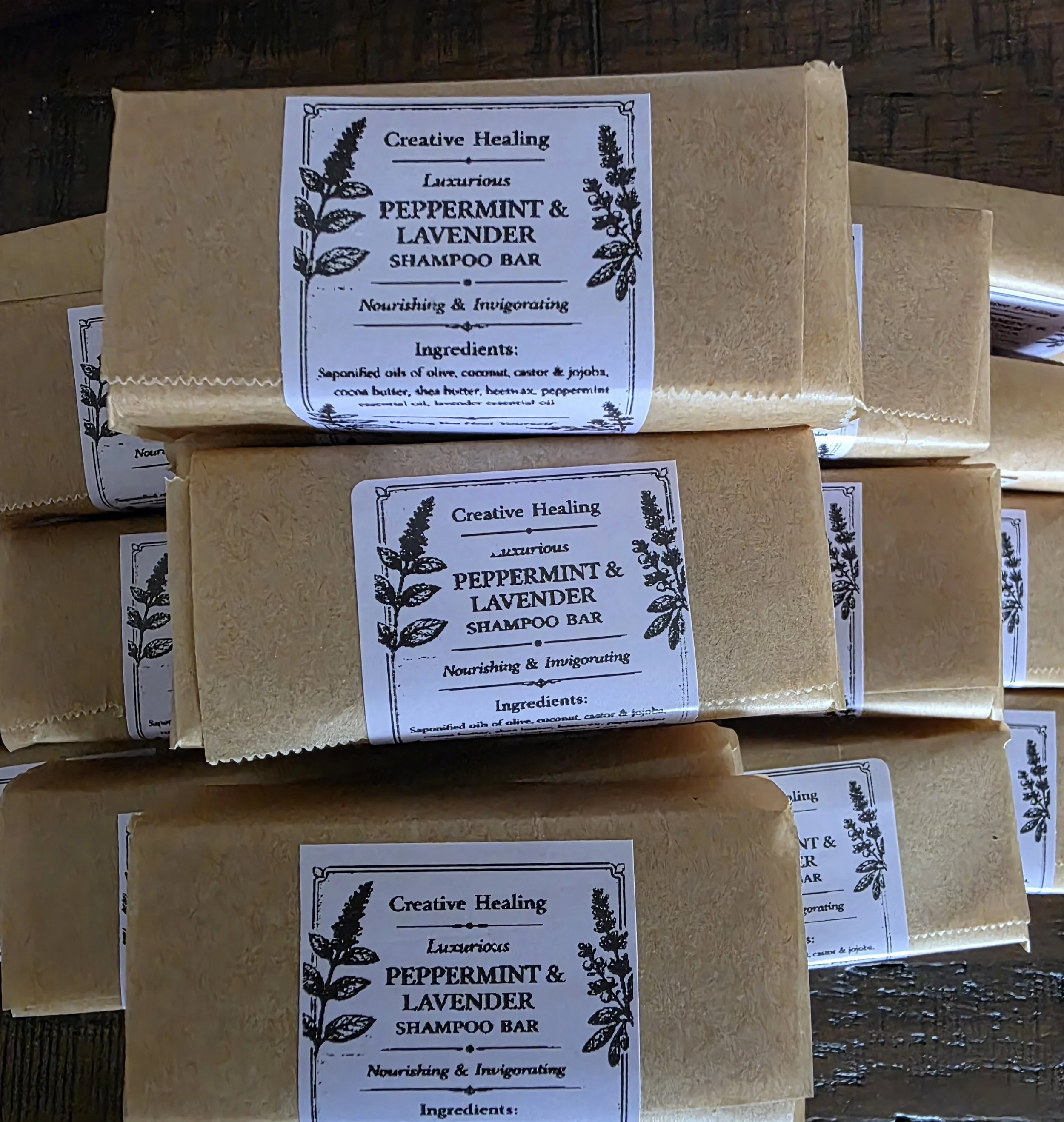 Luxurious Peppermint & Lavender Shampoo Bar-Small 2 oz