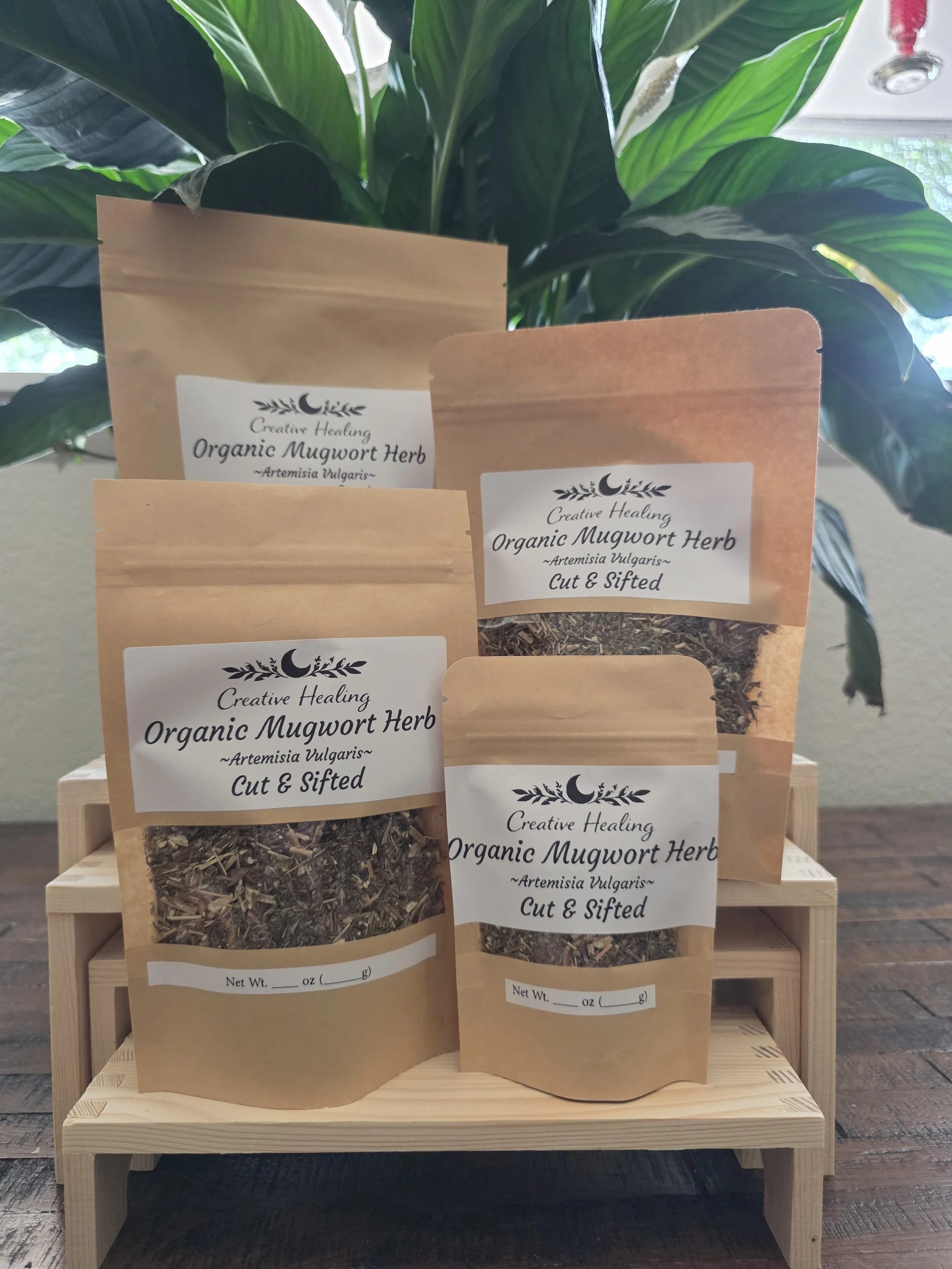 Organic Mugwort Herb (Cut and Sifted) (Artemisia vulgaris)