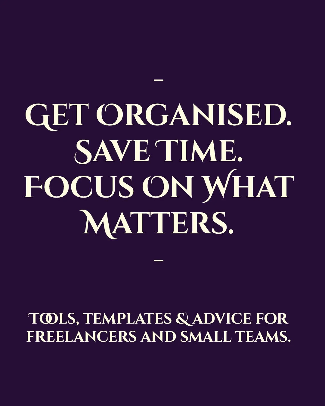 Two systems nerds making life run smoother&mdash;for real people, with better systems. Calm, capable organisation starts here.