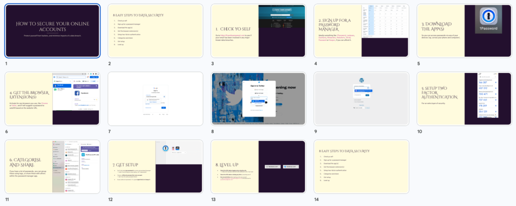 Slides for 'How to secure your online accounts'