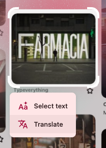 Screenshot of a Google translation from farmacia to pharmacy