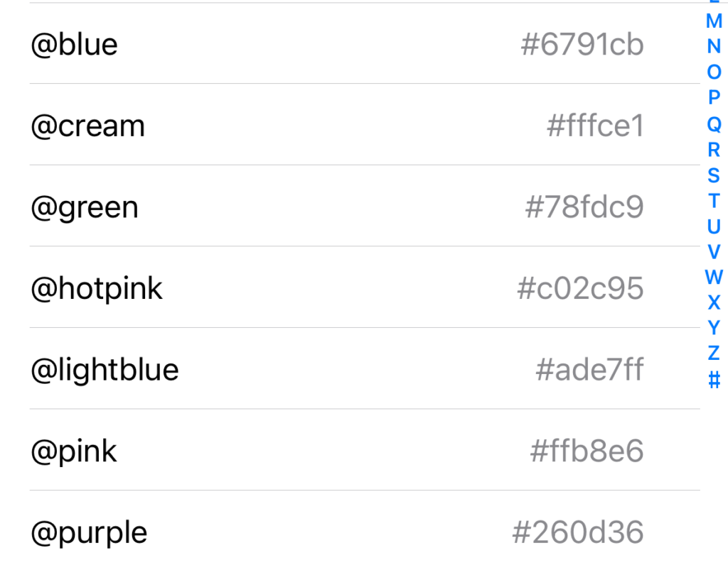 iPhone text replacement demo list