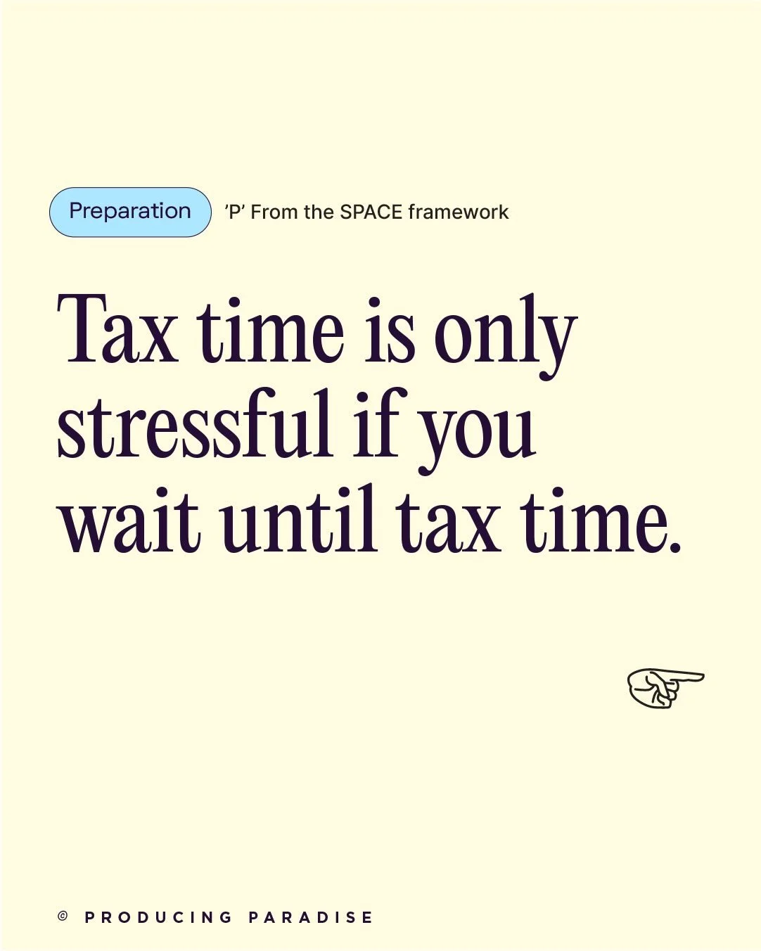 Future-you deserves better. The fix isn&rsquo;t scrambling at deadline time, it&rsquo;s capturing as you go. This annual capture system is from the SPACE framework in my ebook (link in bio). Save this for tax time. #SPACE #StanDareToPost