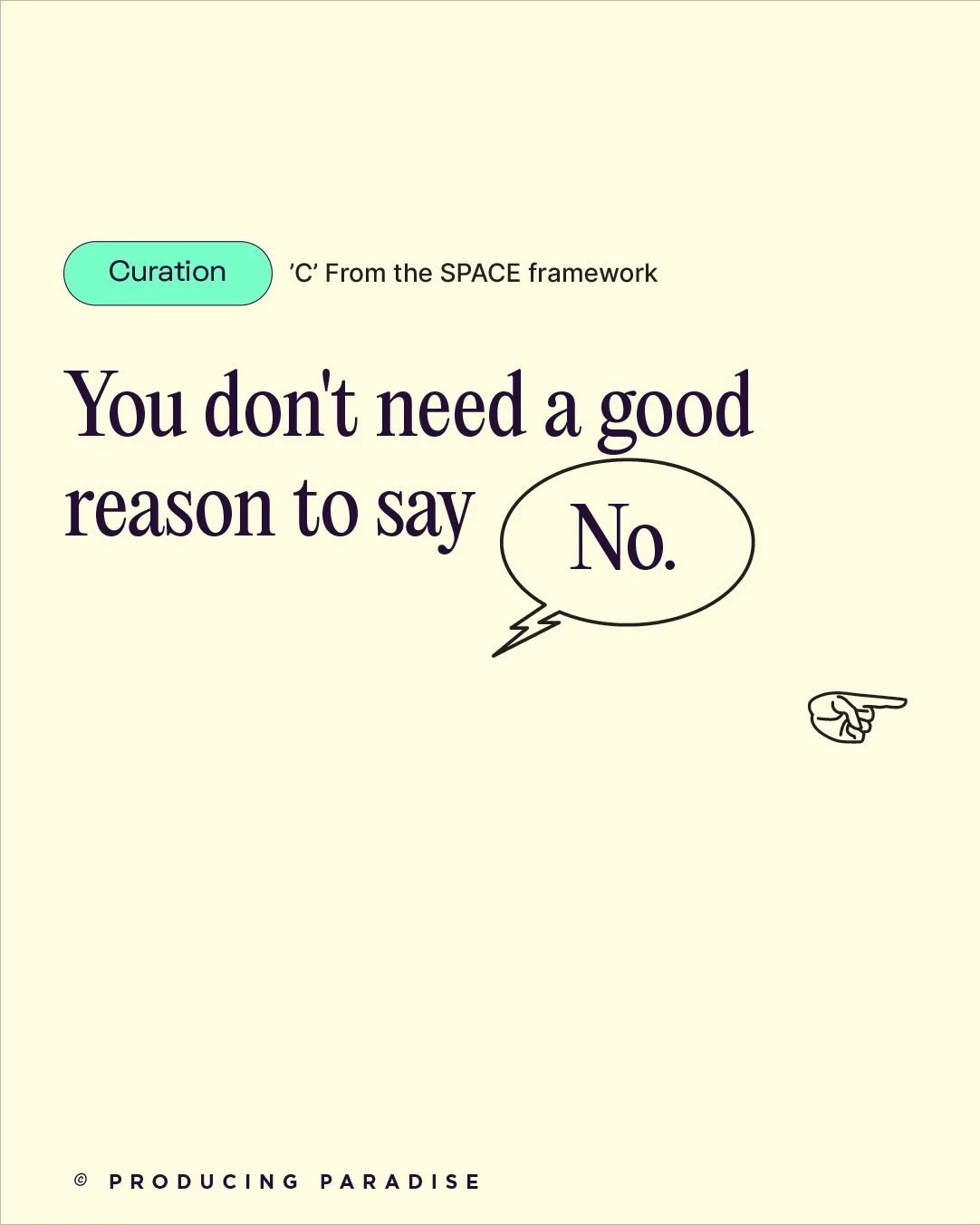 &ldquo;I don&rsquo;t want to&rdquo; is reason enough.
A lot of people think the discomfort of saying no means they&rsquo;re doing something wrong. It doesn&rsquo;t. It usually just means you&rsquo;re not used to protecting your time yet.
Every yes to
