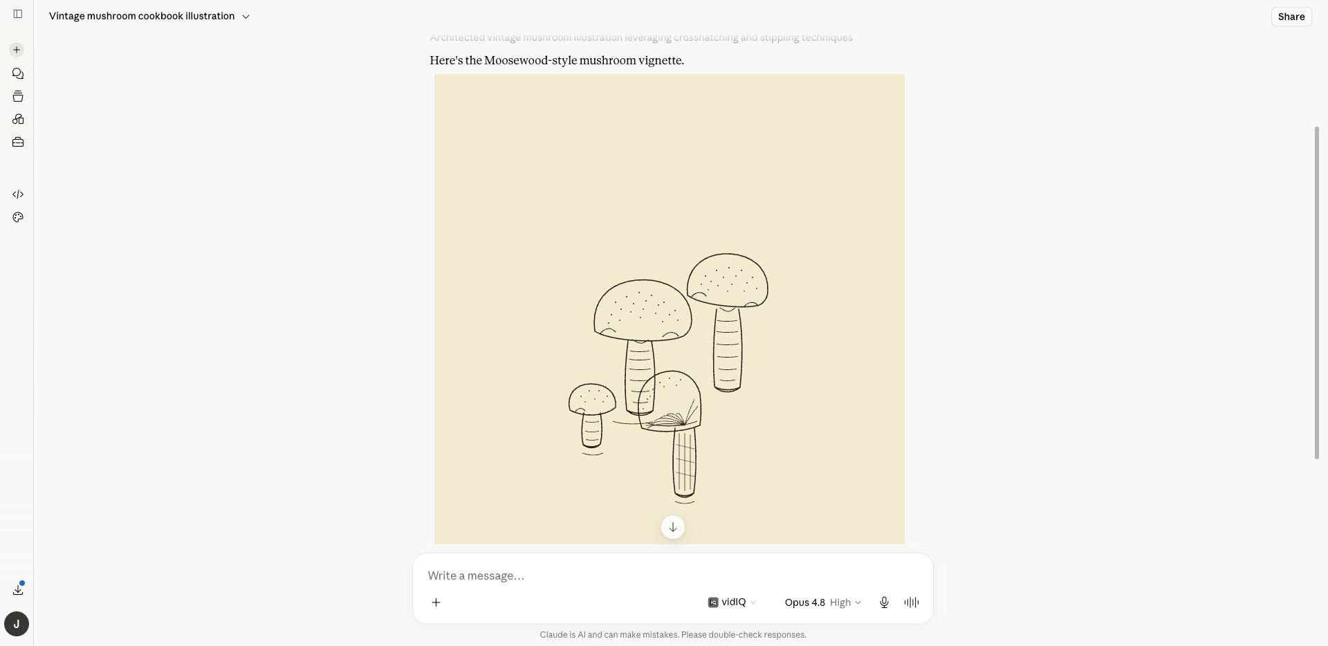 Claude’s mushrooms