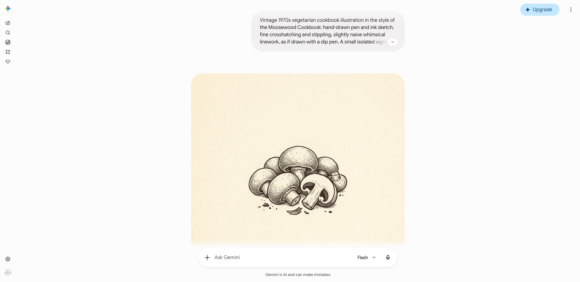 Gemini’s mushrooms