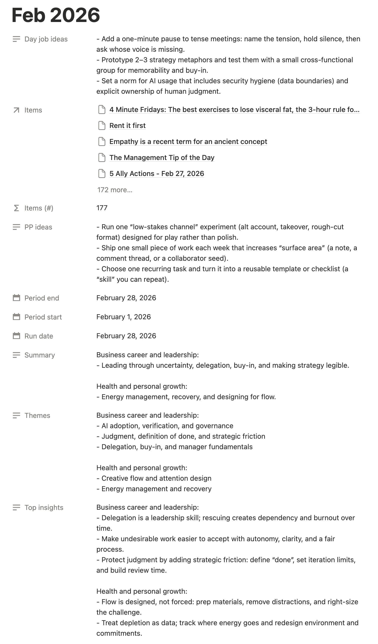 A summary of ideas from newsletters I received in Feb 2026