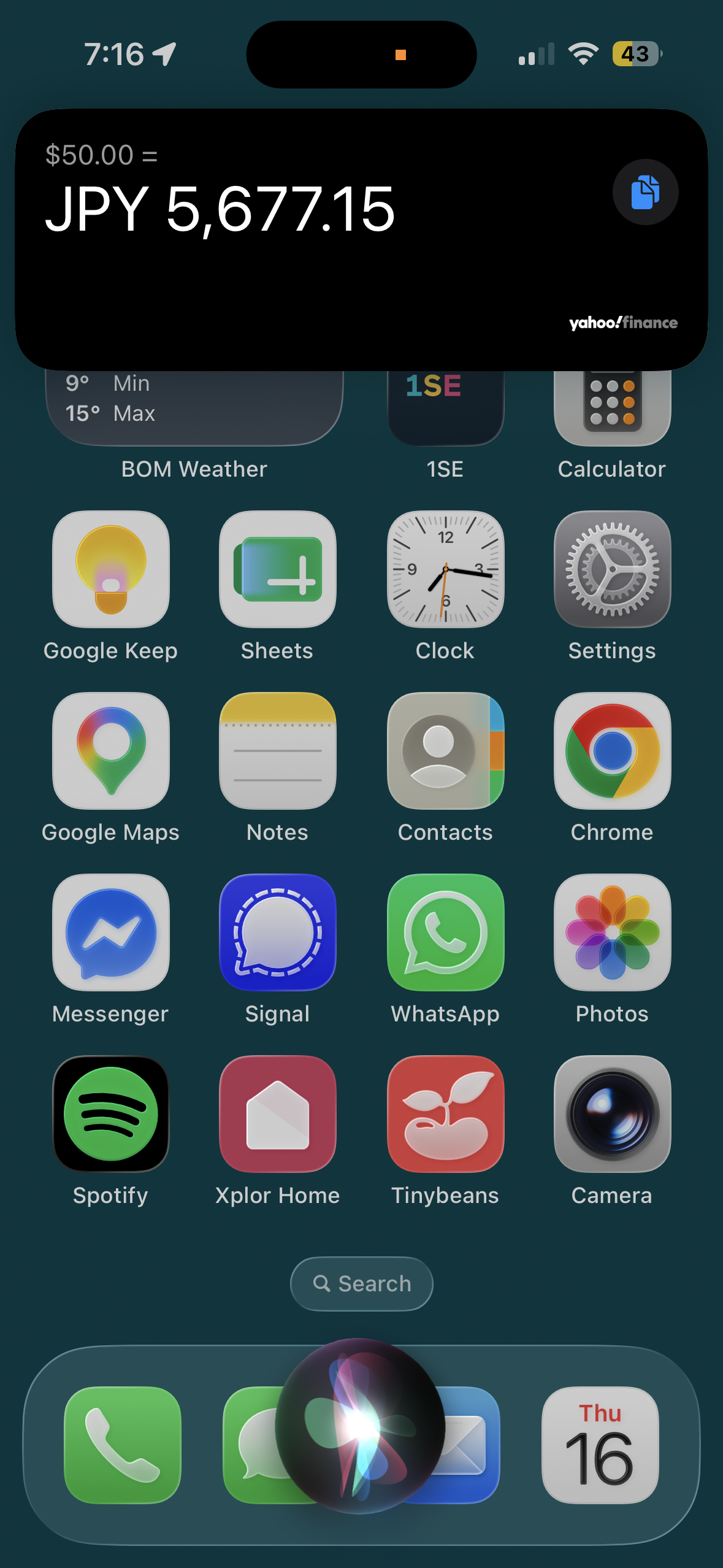Siri currency conversion
