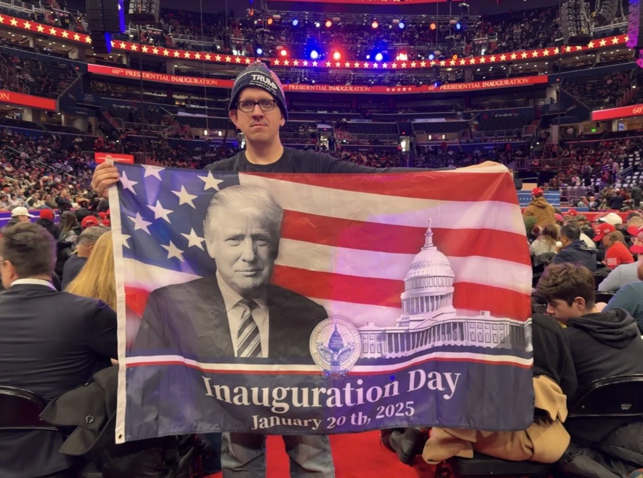 Nicholas "Nick" Petersen at inauguration Day 2025 in Capital One Arena