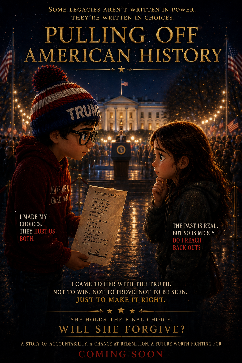 Nick Petersen White House apology letter to childhood sweetheart. Shy boy from Mound, Minnesota who made history humbly returns to the girl he loved since kindergarten. Real life fairy tale redemption story.