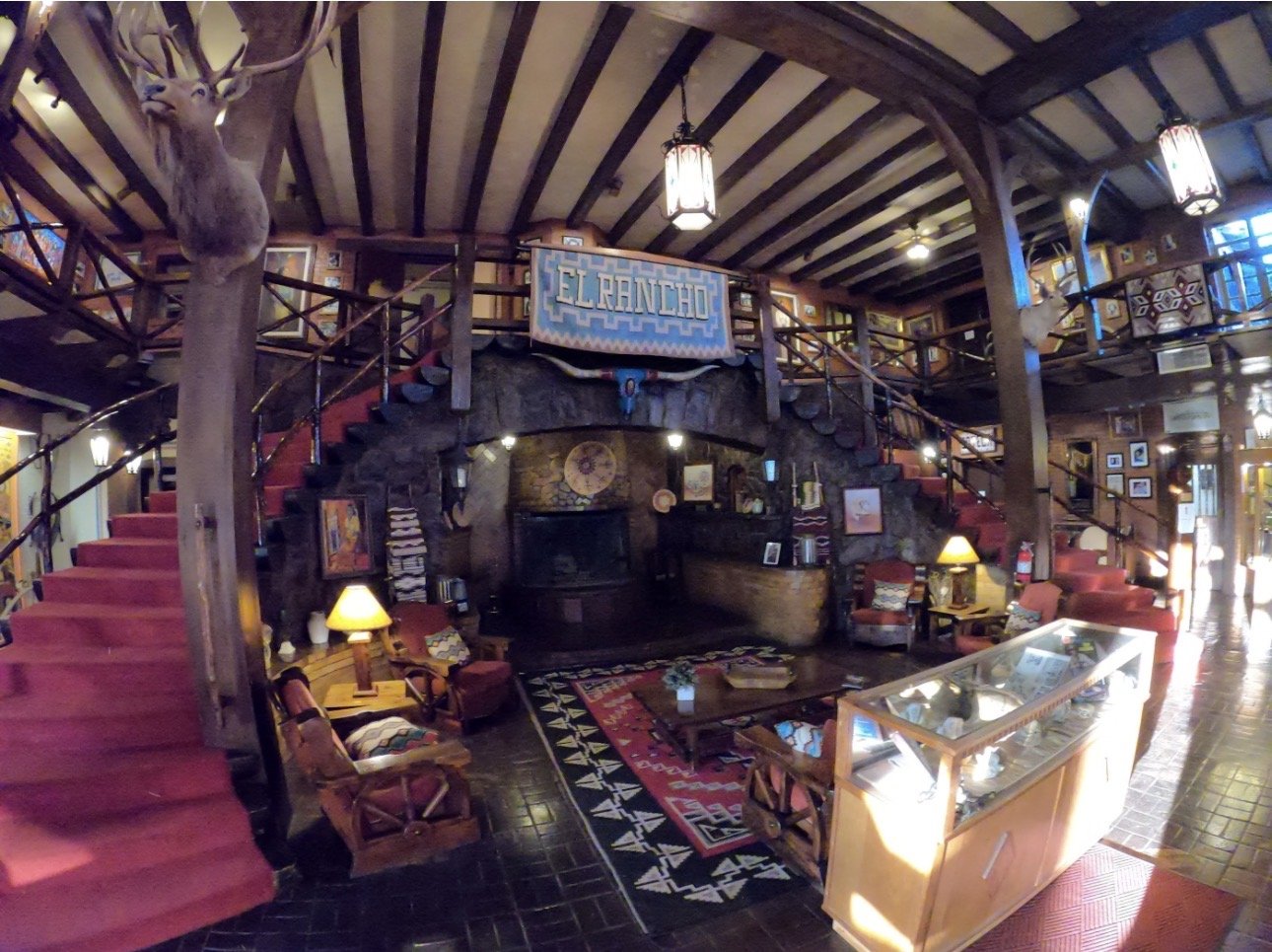 Inside the El Rancho Hotel in Gallup, New Mexico