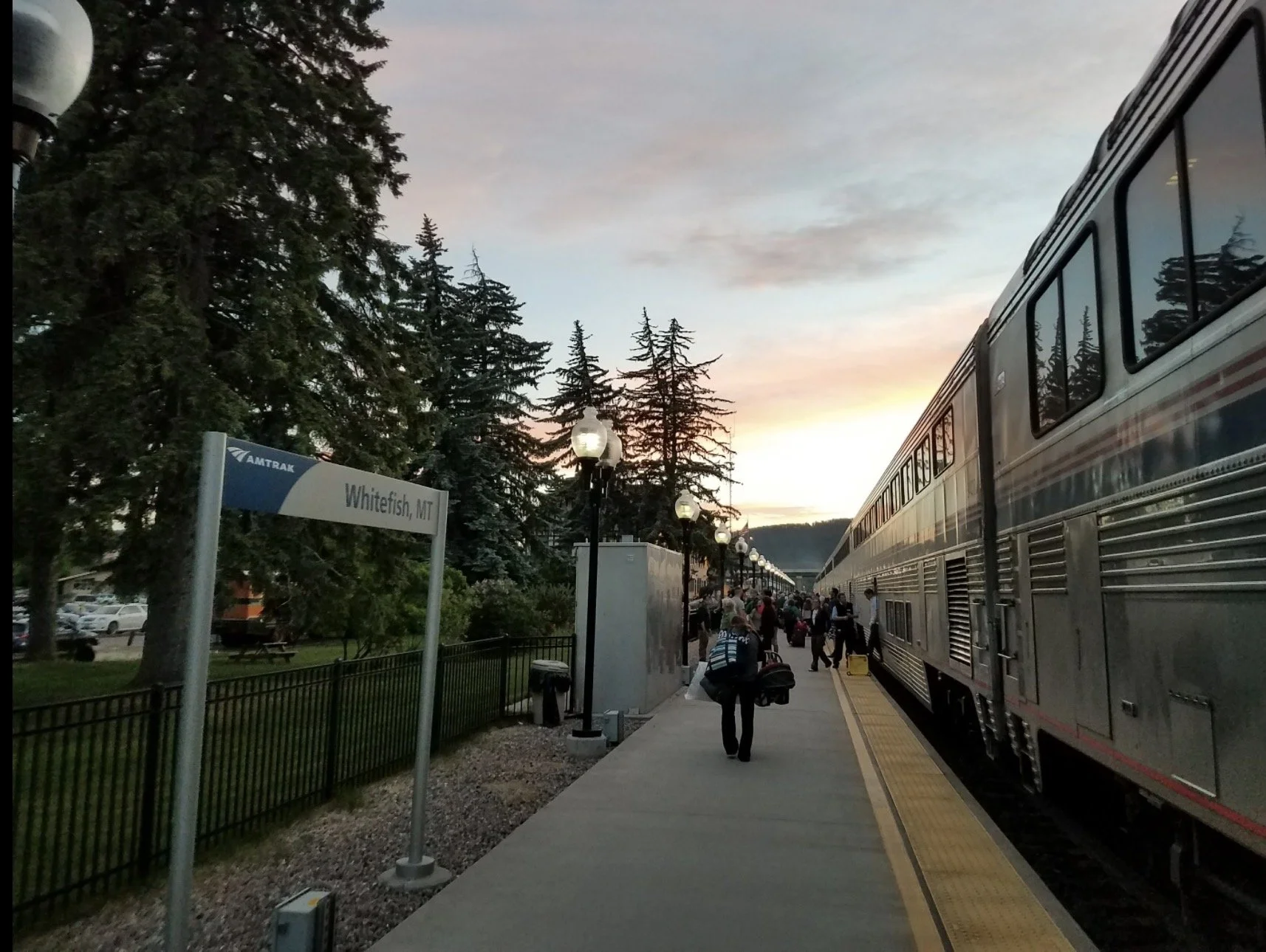 Amtrak Empire Builder in Whitefish, Montana