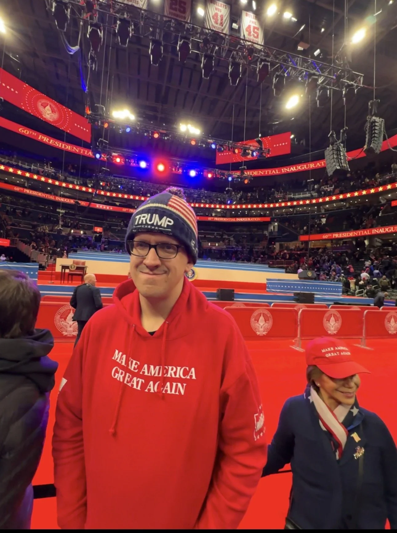 Nicholas "Nick" Petersen at inauguration Day 2025 in Capital One Arena