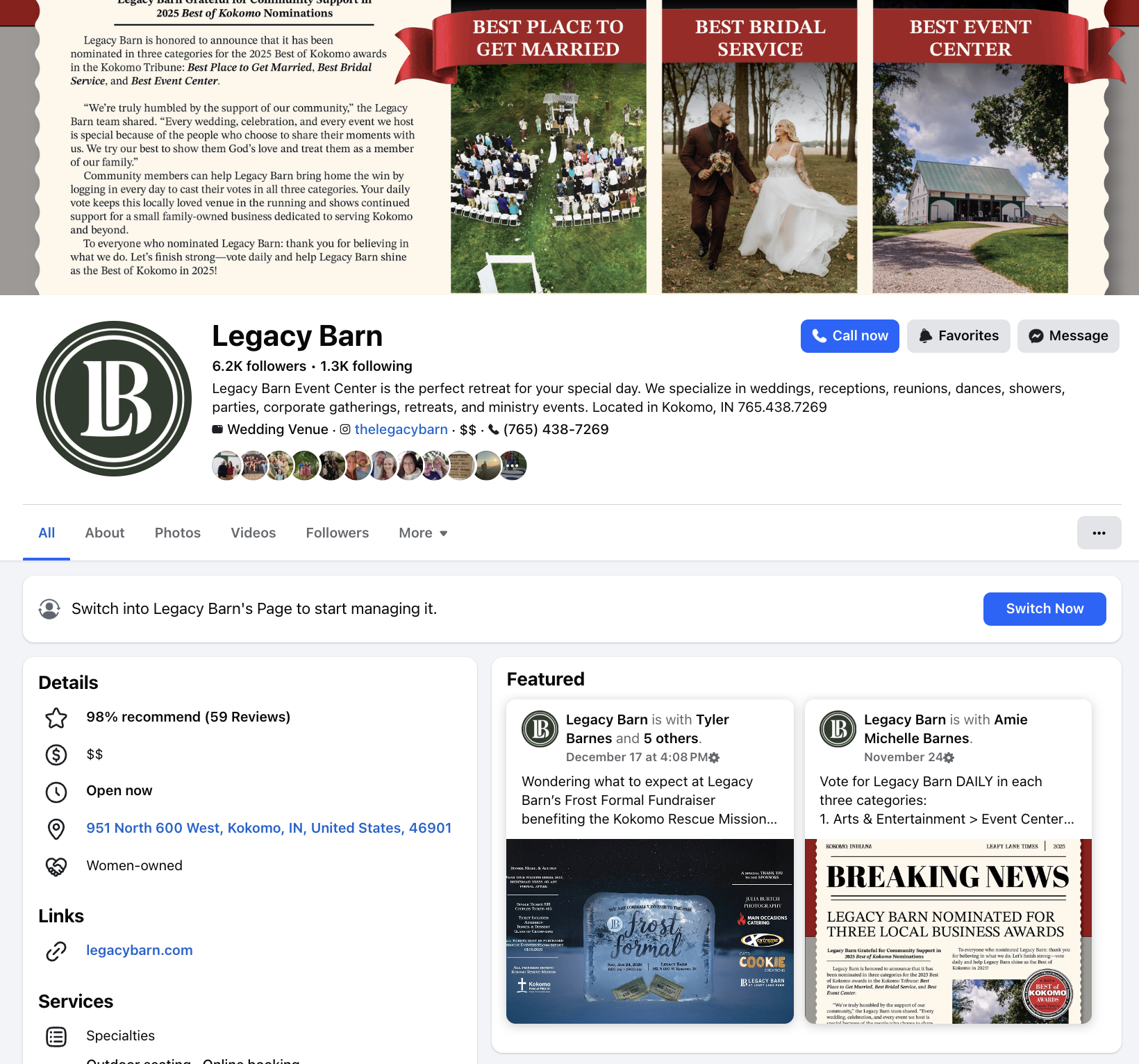 Legacy Barn Wedding Venue Facebook