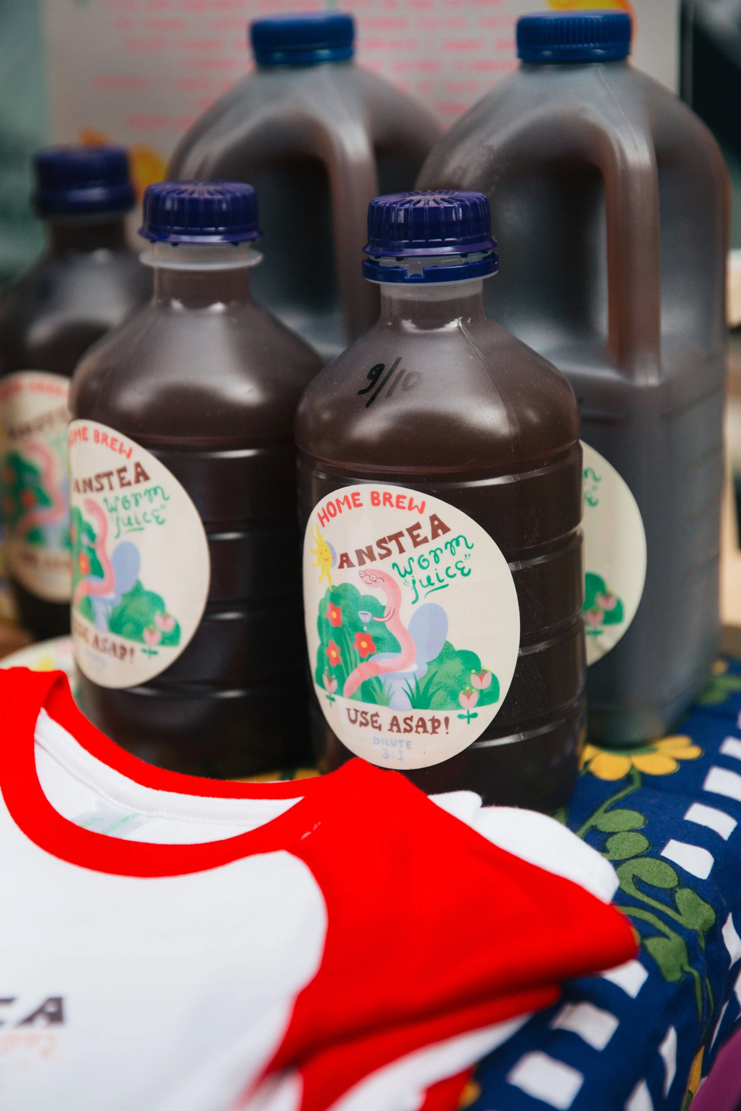 creative illustration branding art market sustainability nature worm tea garden community