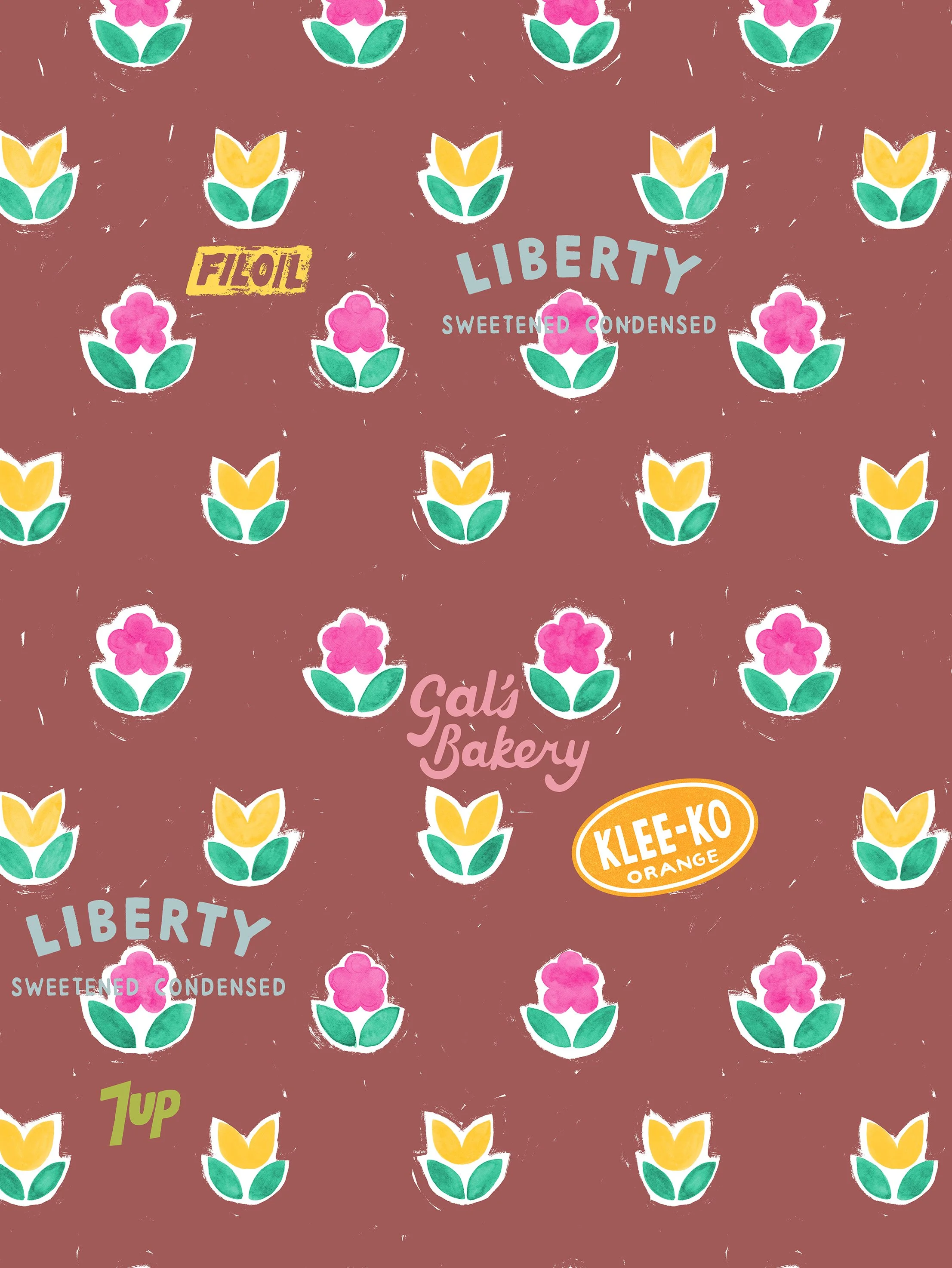 pambahay philippines culture bahay watercolour gouache logo floral