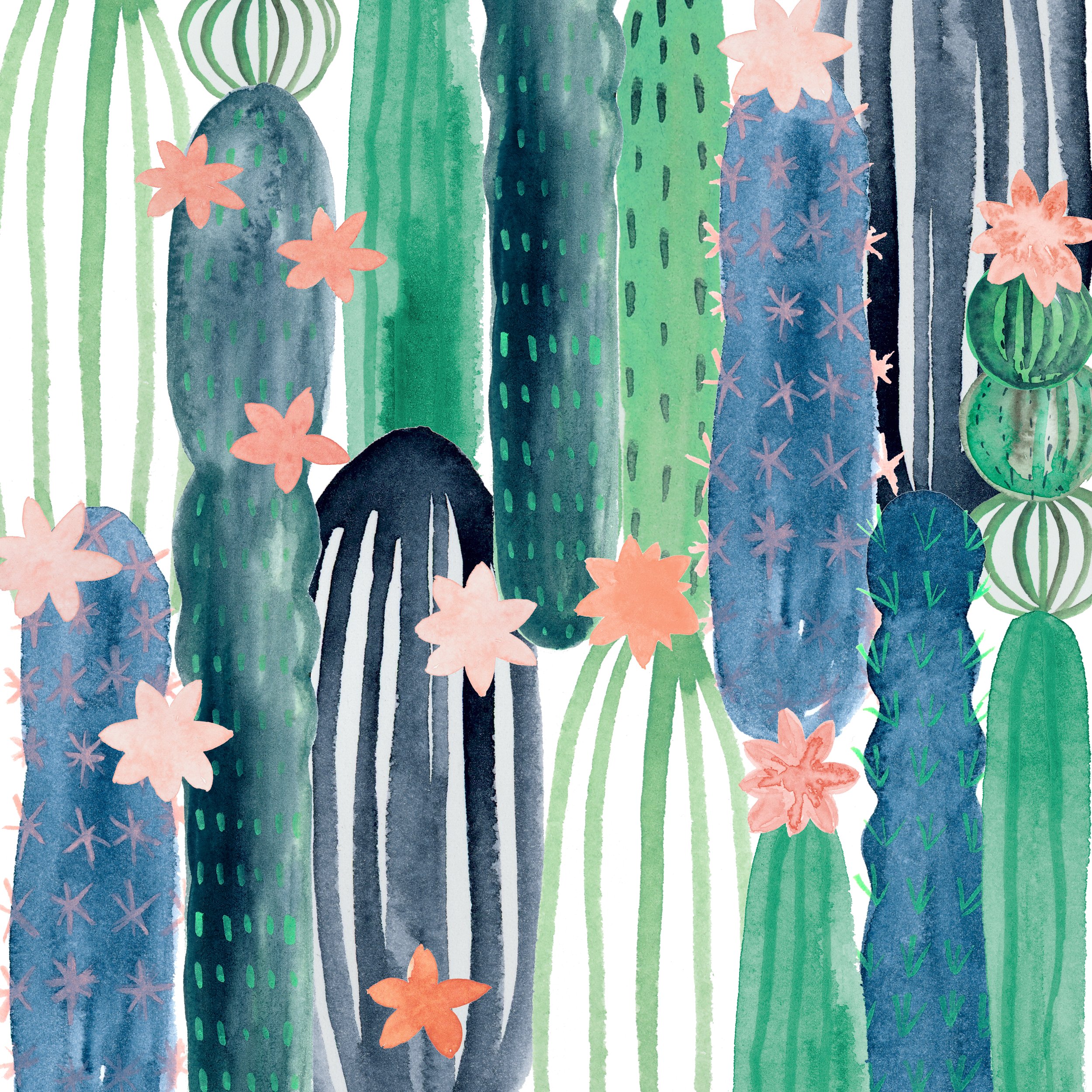 homewares watercolour placement print quilt cover set green