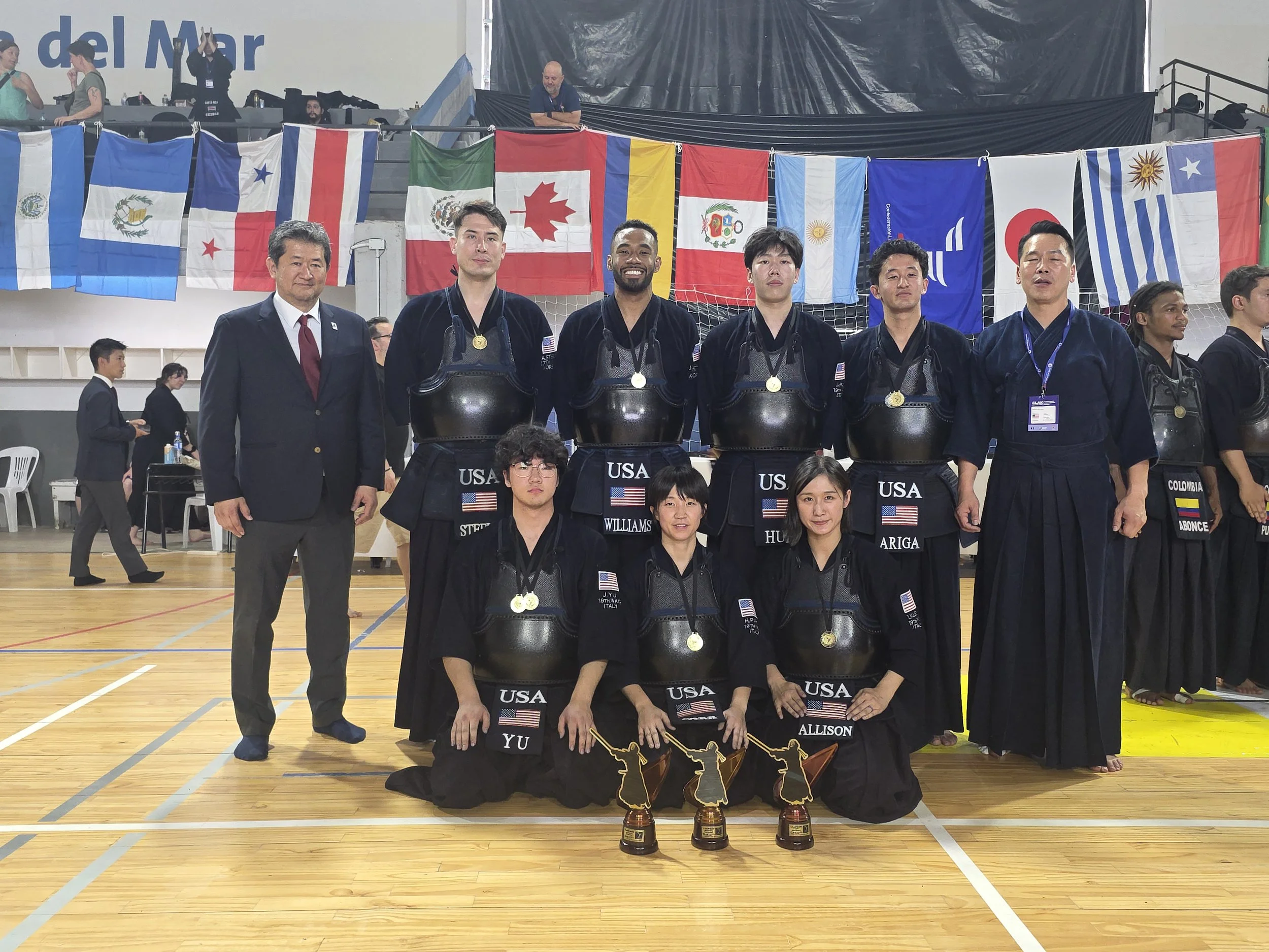 Taro Ariga at CLAK Championships as Delegation Leader of the USA team. Mar Del Plata, Argentina, November 2025. 