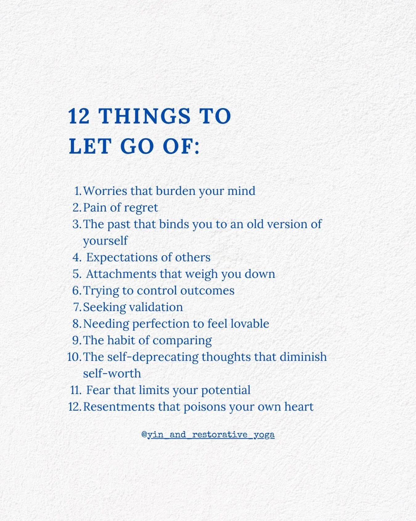 Lighten your load. ☁️ In order to step into the most vibrant version of yourself, you have to release the habits and thoughts that no longer serve you.

Save this list as a reminder for those days when life feels a little too heavy. Which number reso