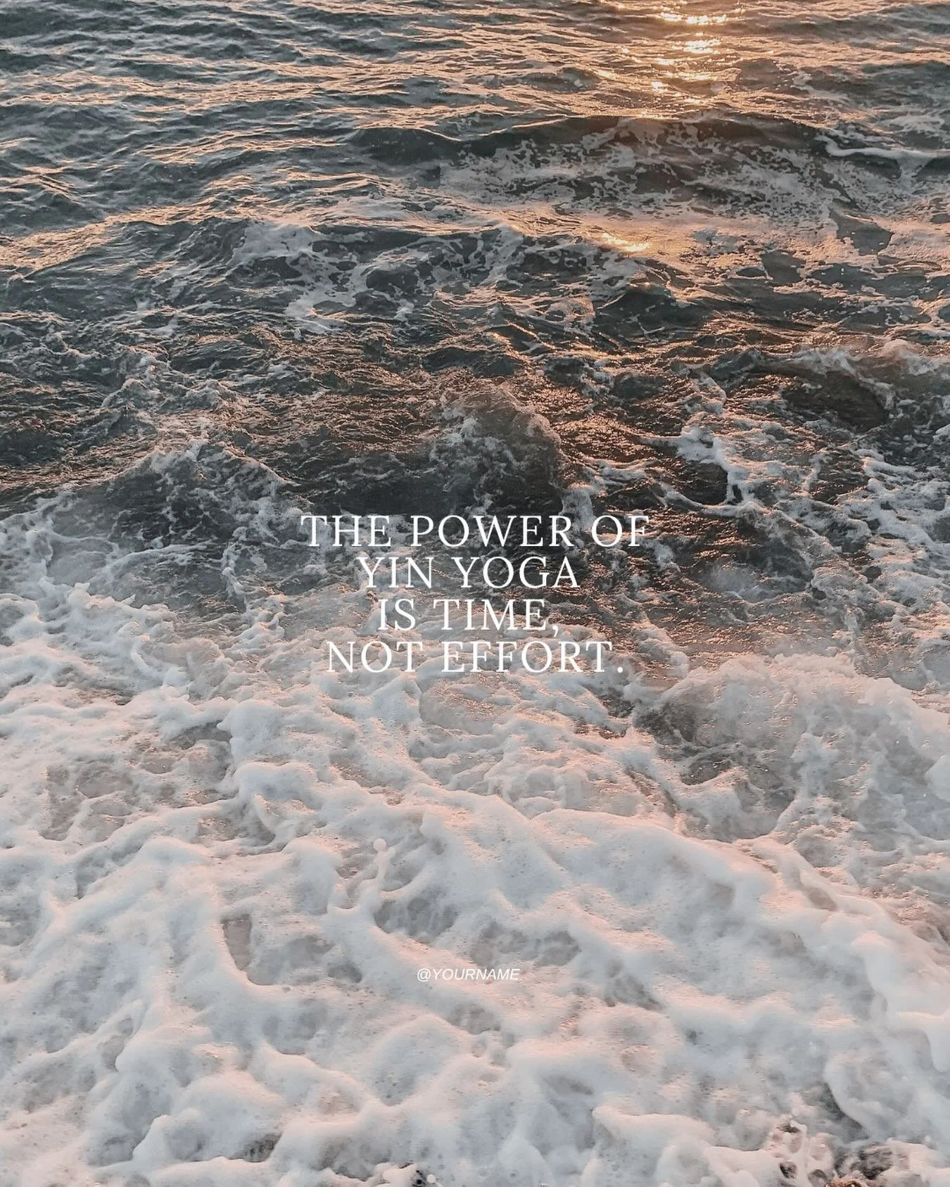 In Yin, the healing arrives once the muscles soften and the body settles in. Effortless ease yields powerful benefits.