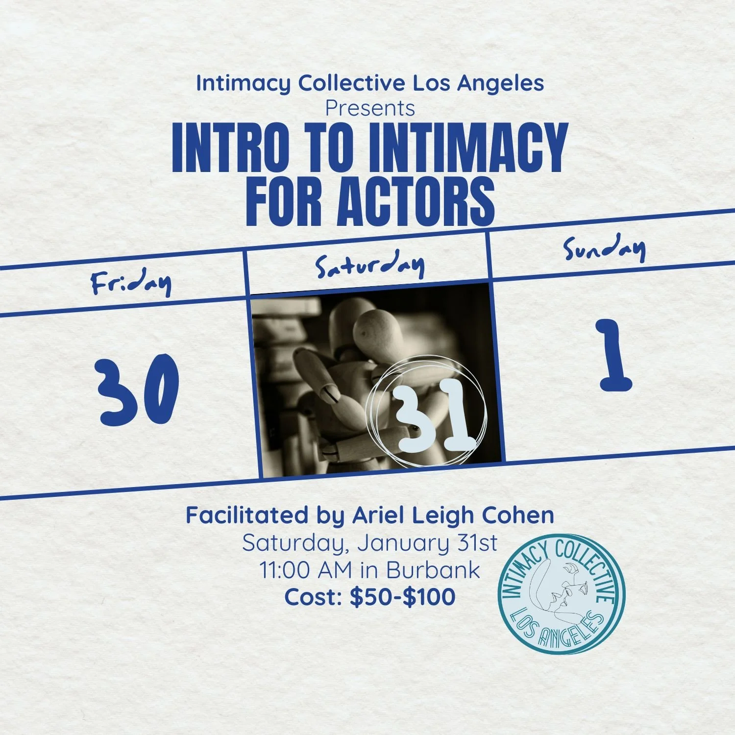 Intro to Intimacy for Actors with Ariel Leigh Cohen - RESCHEDULING