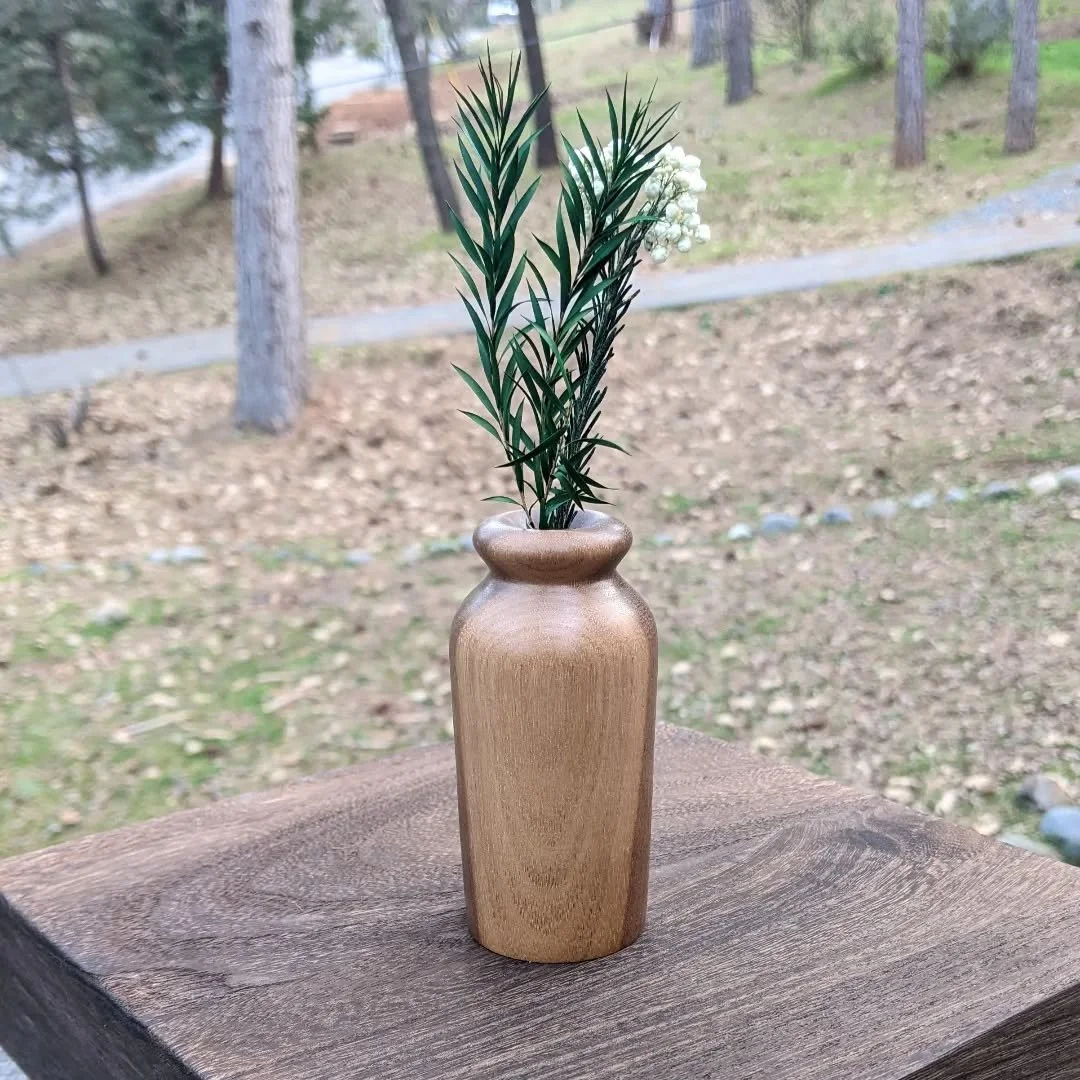 Two recent walnut twig pots with a streak of sap wood 🌿

With snow starting to fall here in the Sierra Nevada foothills, the shop will probably be a little quieter this week.

#woodturning #woodturned #twigpot #handcrafted #woodlathe