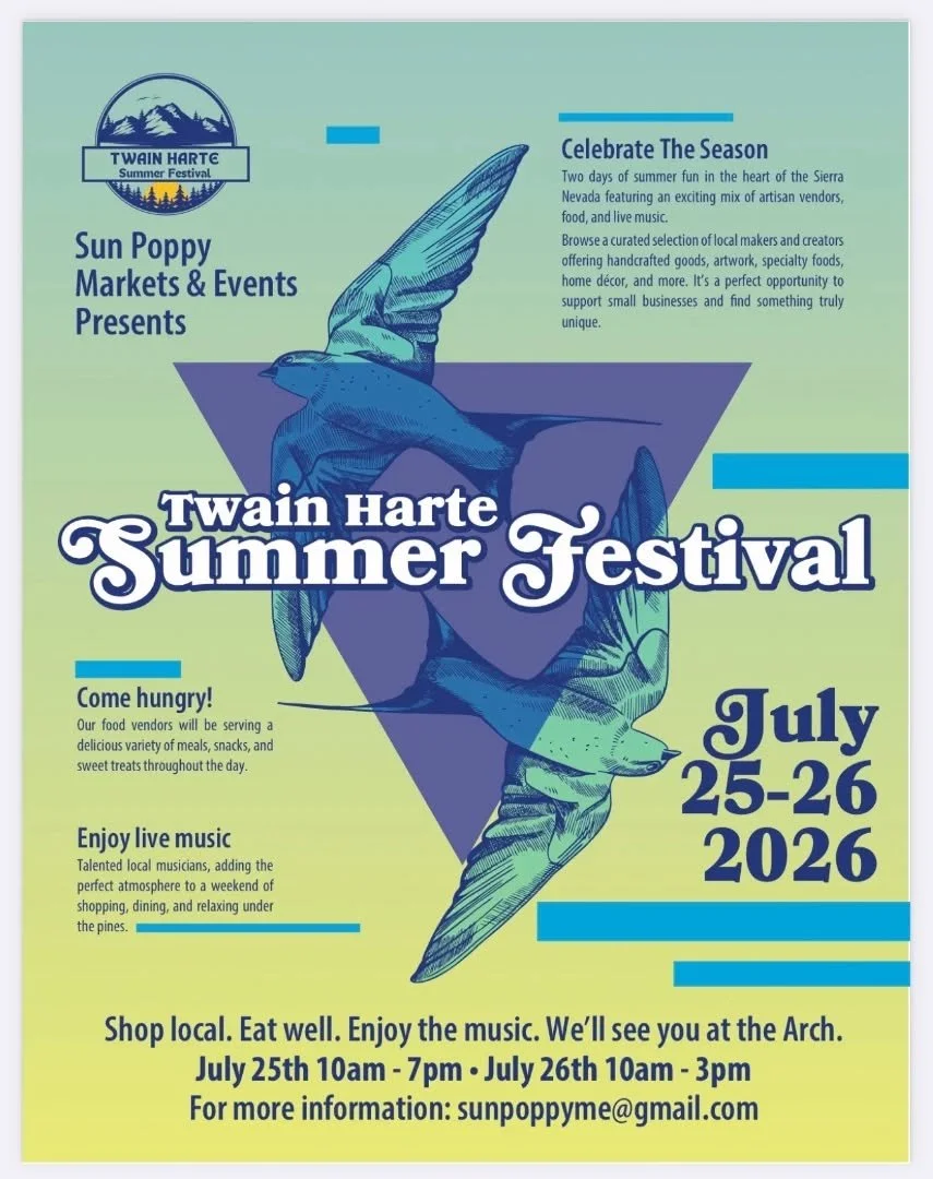 Excited to announce that I'll be a vendor at the 2026 Twain Harte Summer Festival on July 25 &amp; 26🎉 I'll be bringing a selection of my handcrafted wood pieces including twig vases, lidded boxes, bowls, and more. If you're attending, come stop by 