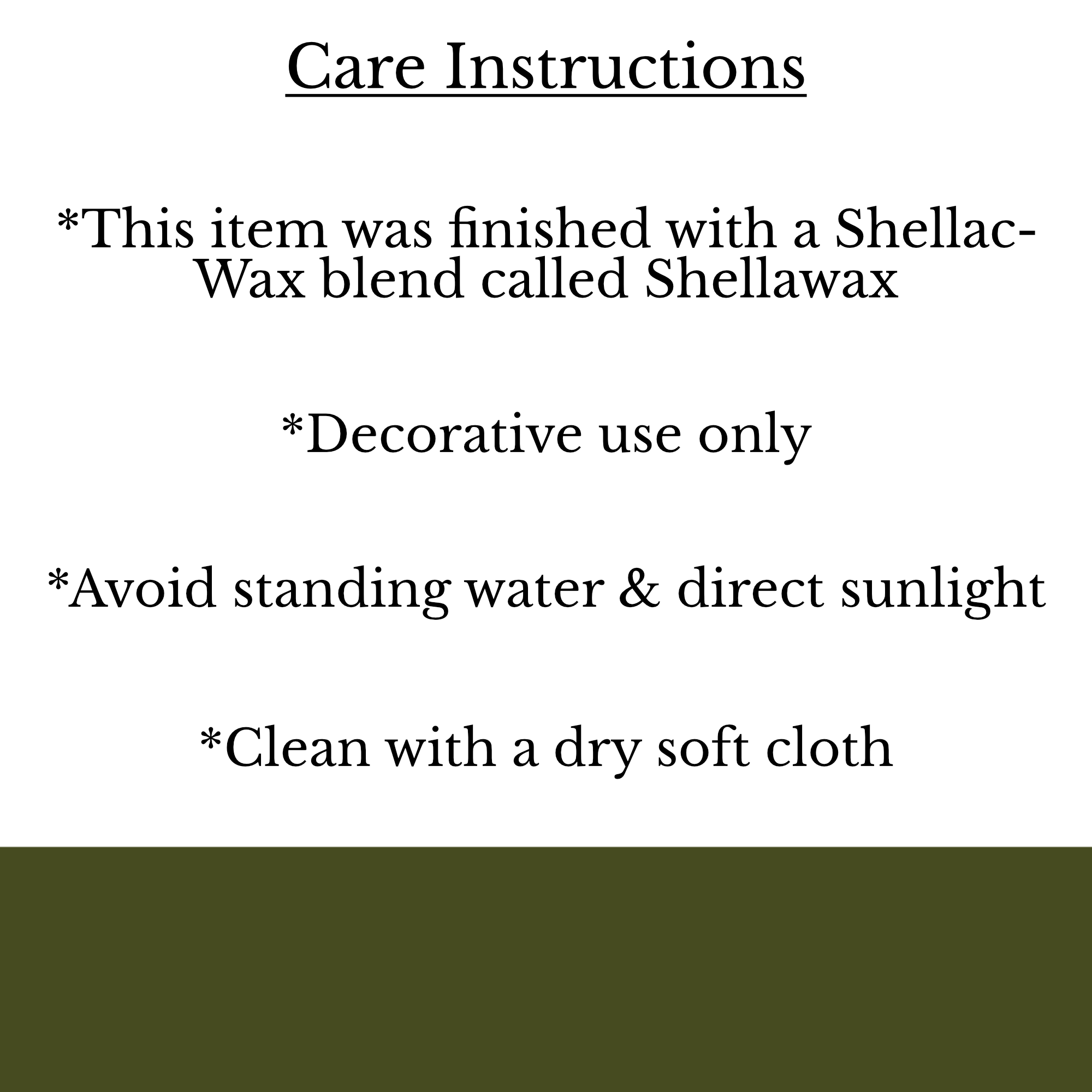 Leopard Dog Wood Craft Care Instructions Shellawax.png