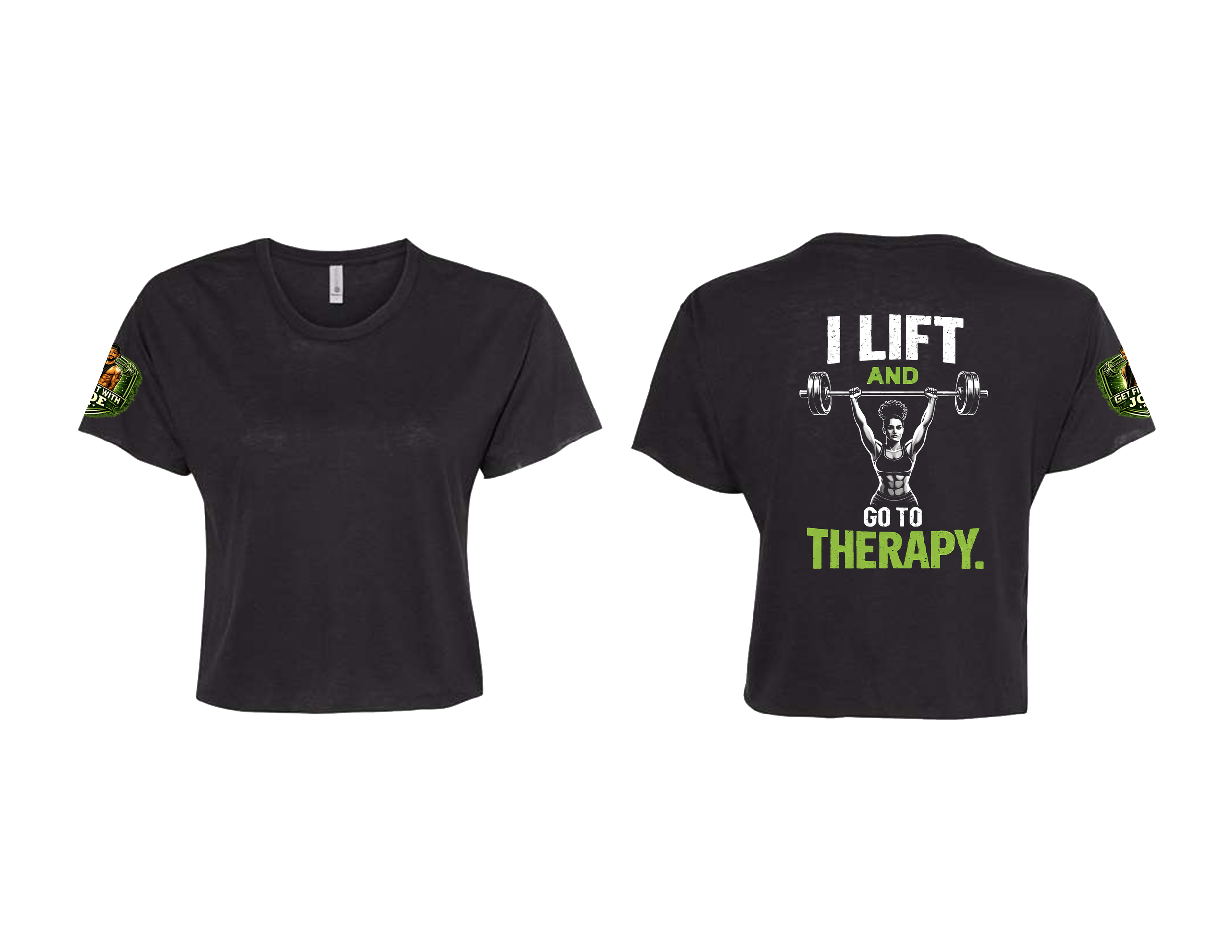 I Lift and Go to Therapy Crop Top (Women)