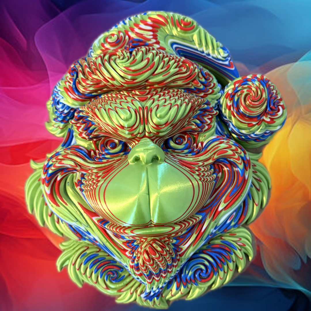 LARGE COLOR STACKED GRINCH WALL ART