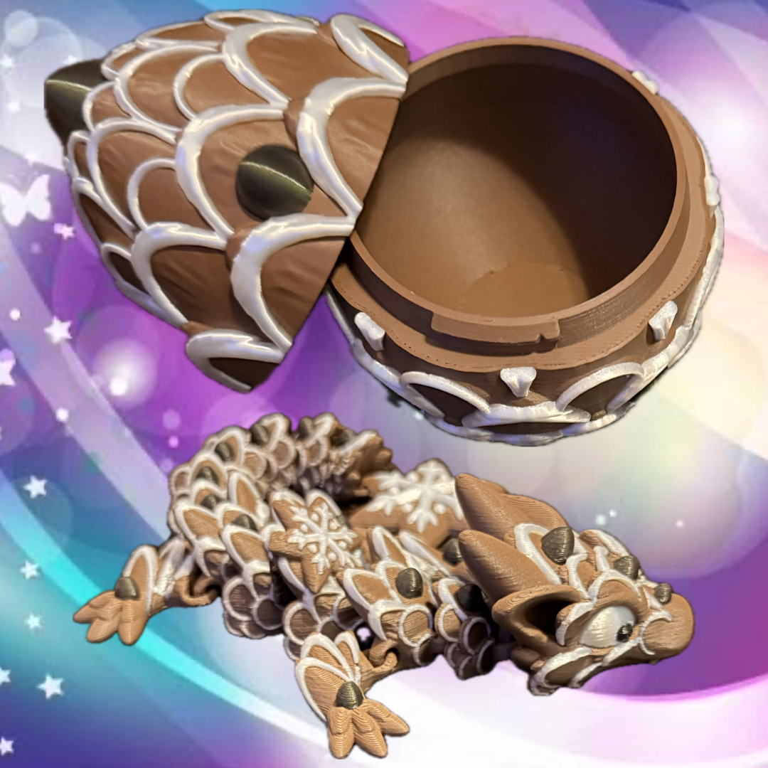 Baby Gingerbread Dragon and Eggs