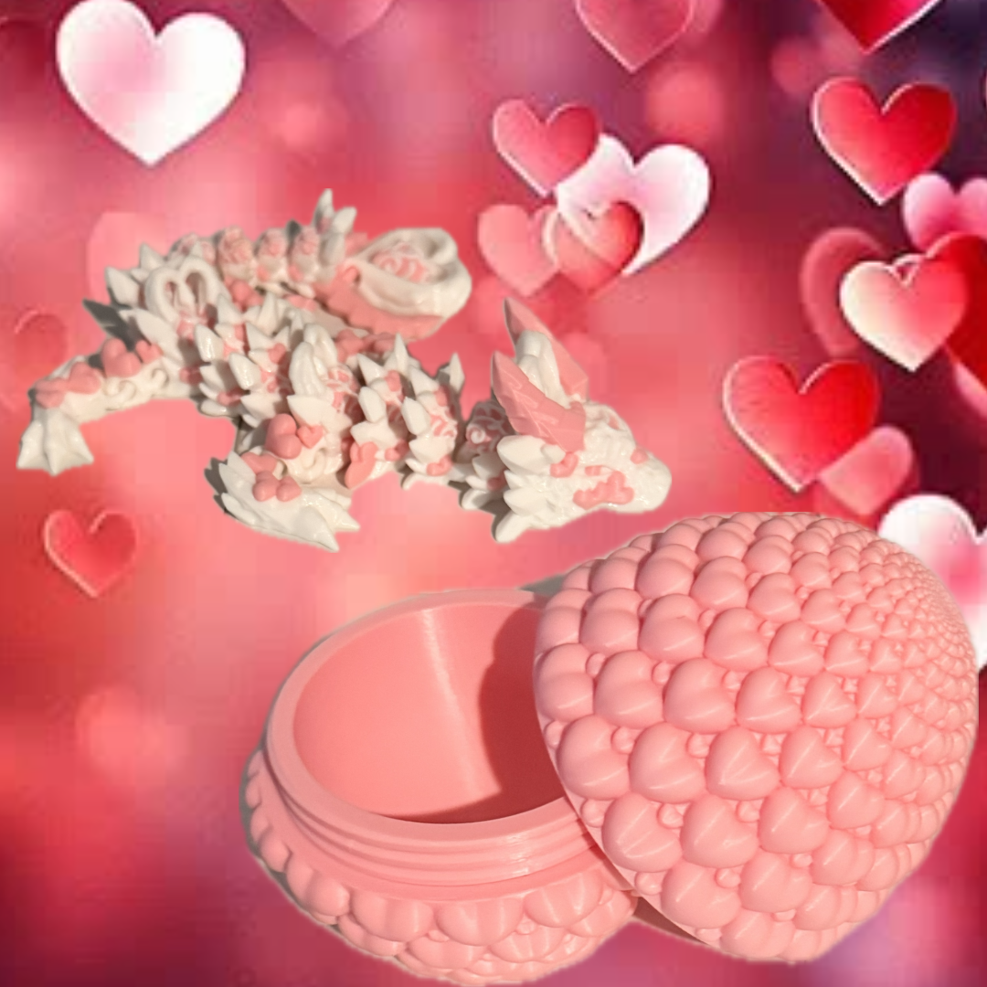 Pink Heart Dragon & Egg