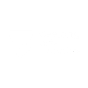 Logo of Geelong Arts Centre featuring a stylized white heart shape and the name in lowercase letters.