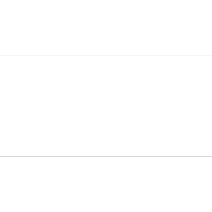 A sign featuring the letters N, G, and V in black on a white background.