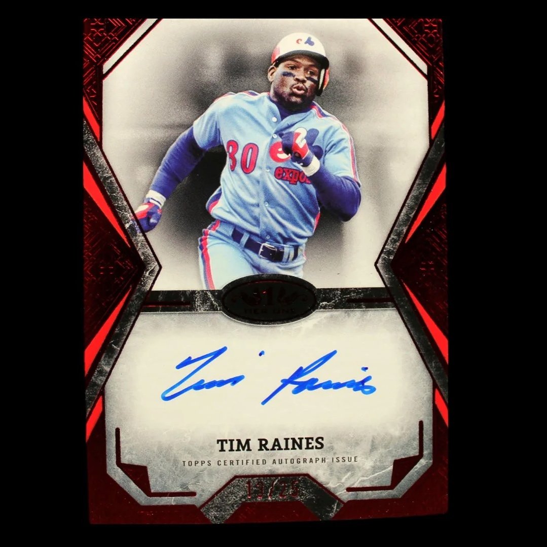 Tim Raines Autograph Red Parallel#TOTA-TR-/25