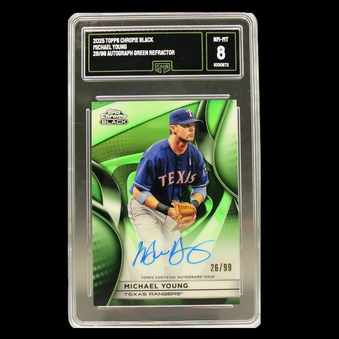 Michael Young Autograph Green Refractor#CBA-MY-/99