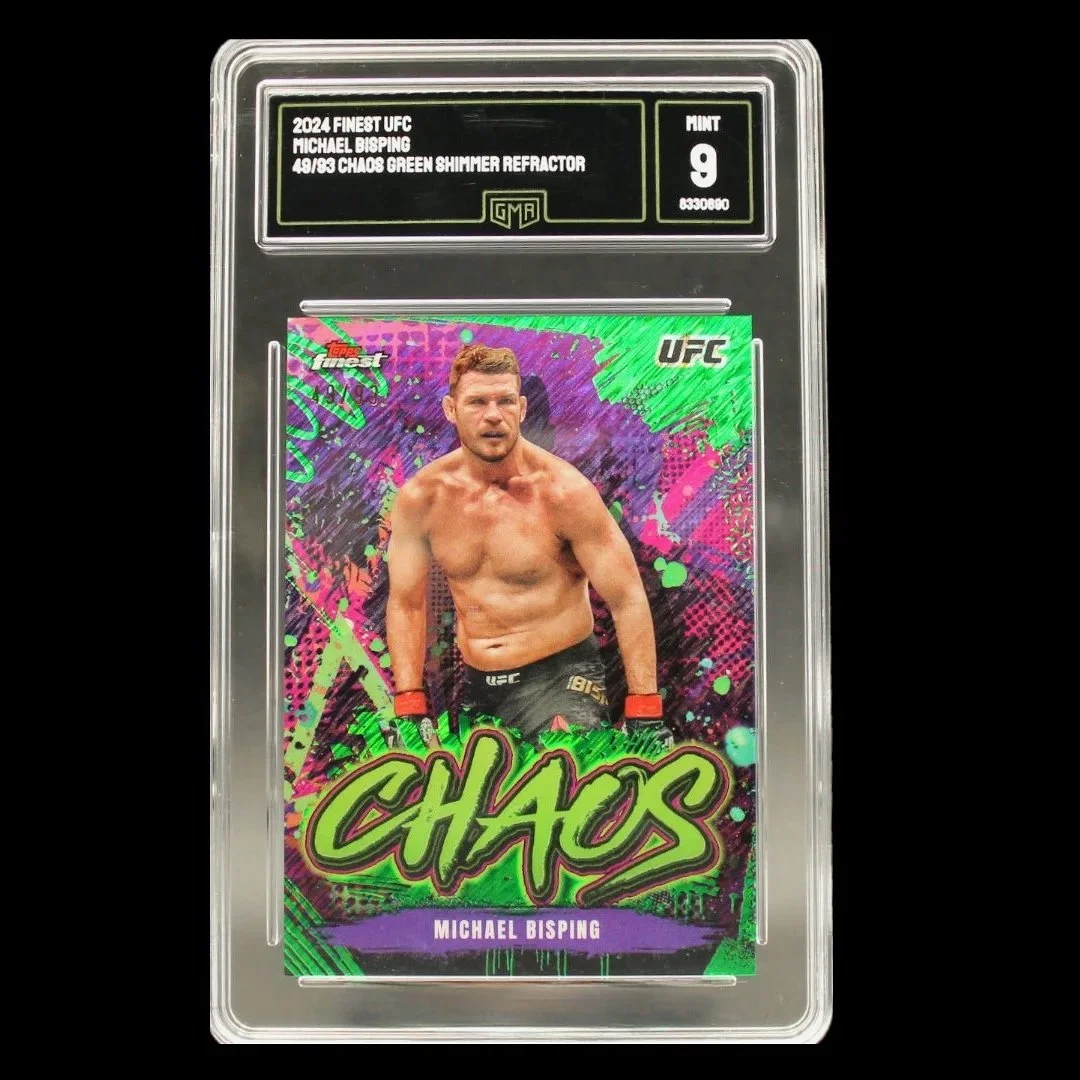 Michael Bisping Chaos Green Shimmer Refractor#CHA-20