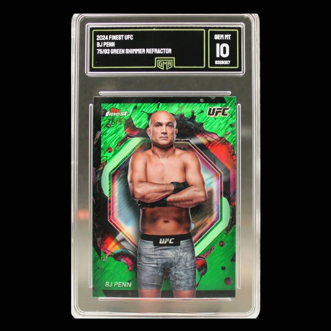 BJ Penn Green Shimmer Refractor Rare #203-/93