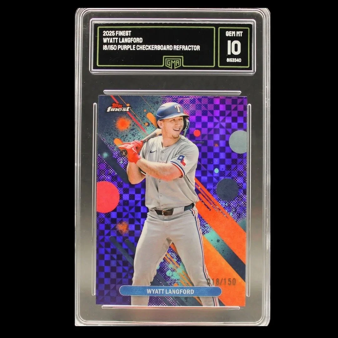 Wyatt Langford Purple Checkerboard Refractor#22-/150