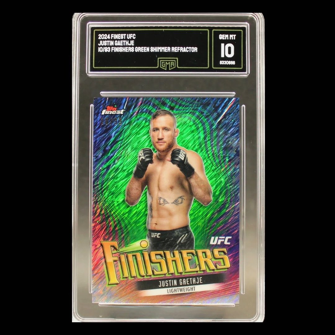 Justin Gaethje Finishers Green Simmer Refractor#FIN-9-/93
