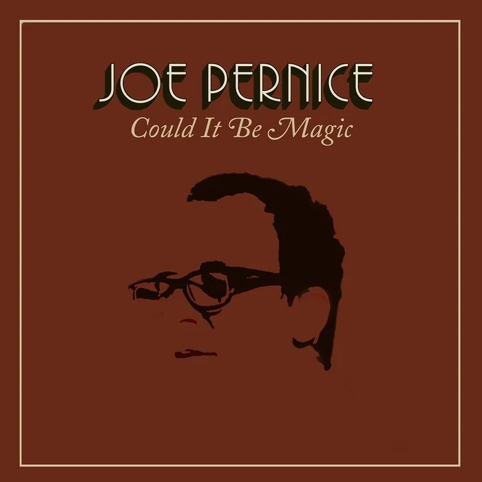 Album cover featuring stylized silhouette of Joe Pernice with glasses, and text reading 'Joe Pernice' and 'Could It Be Magic' on a brown background.